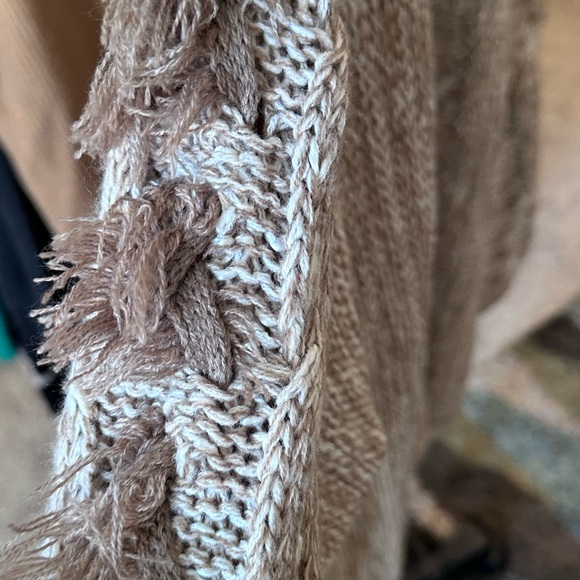 Entro Textured Beige Open Cardigan- M/L - Picture 3 of 5